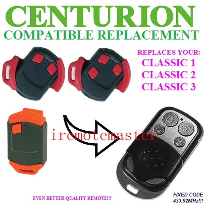 

2pcs NEW FOR CENTURION CLASSIC 1,CLASSIC 2,CLASSIC 3 remote control replacement