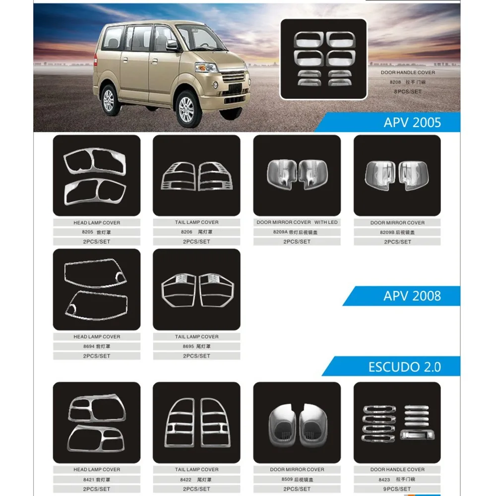 Для Suzuki APV Ван Arena GX 2004 2005 2006 2007 2008 2009 2010 2 шт ABS хром plateddoor заднего дверь зеркало Обложки с Led