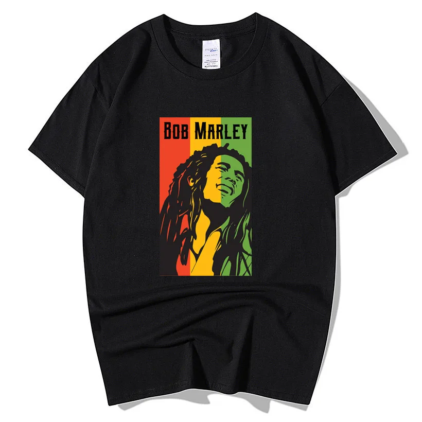 Футболка мужская хип-хоп Bob Marley Rock летняя уличная футболка большого размера с