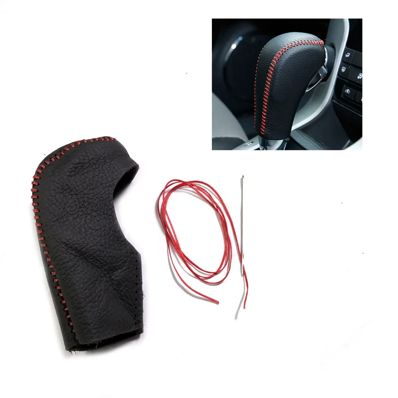 

JEAZEA 1Pc Automatic AT Genuine Leather Gear Shift Knob Cover for Chevrolet Holden Cruze 2009 2010 2011 2012 2013 2014 2015