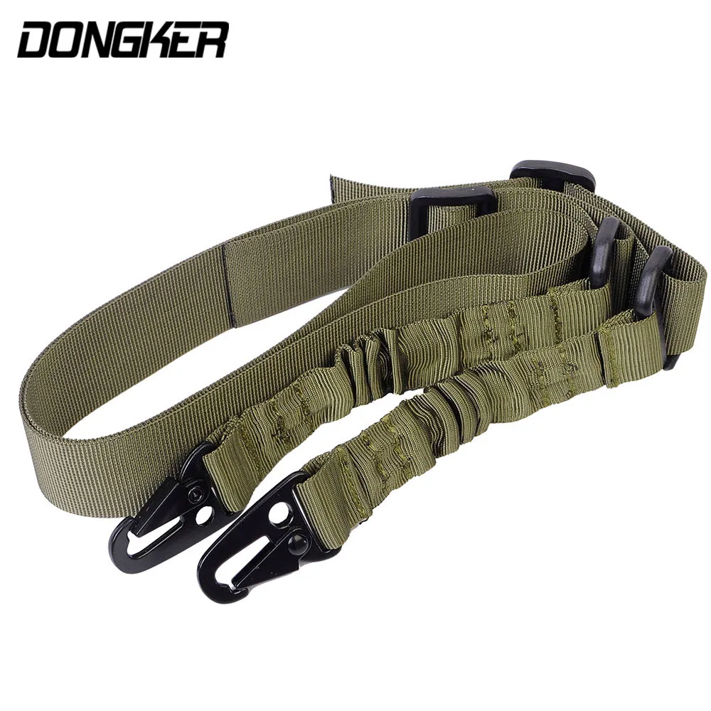 Heavy Duty Tactical Military 2 Points Nylon Rifle Gun Sling Adjustable Gun Sling Gun Rope Type B Gun String for Hunting Games