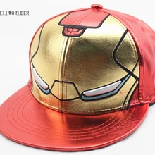 Sellworld/3 вида стилей бейсболки для детей и взрослых с принтом «Железный человек», «мстители», повседневные Хип-хоп шапки и кепки с героями мультфильмов «Железный человек»