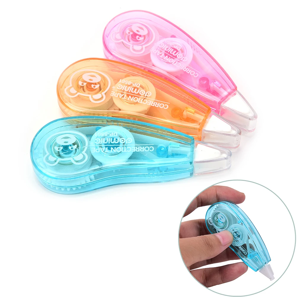 

Cute Transparent Correction Tapestudent colorful Kawaii Korea Stationery DecorativeCorrection Fluid Size:5mm*6m
