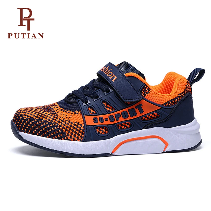 

PU TIAN Girls Boys Antislip Sport Shoes Kids Baby Soft Bottom Sneaker Children Casual Flat Sneakers Mesh Loafers Shoes