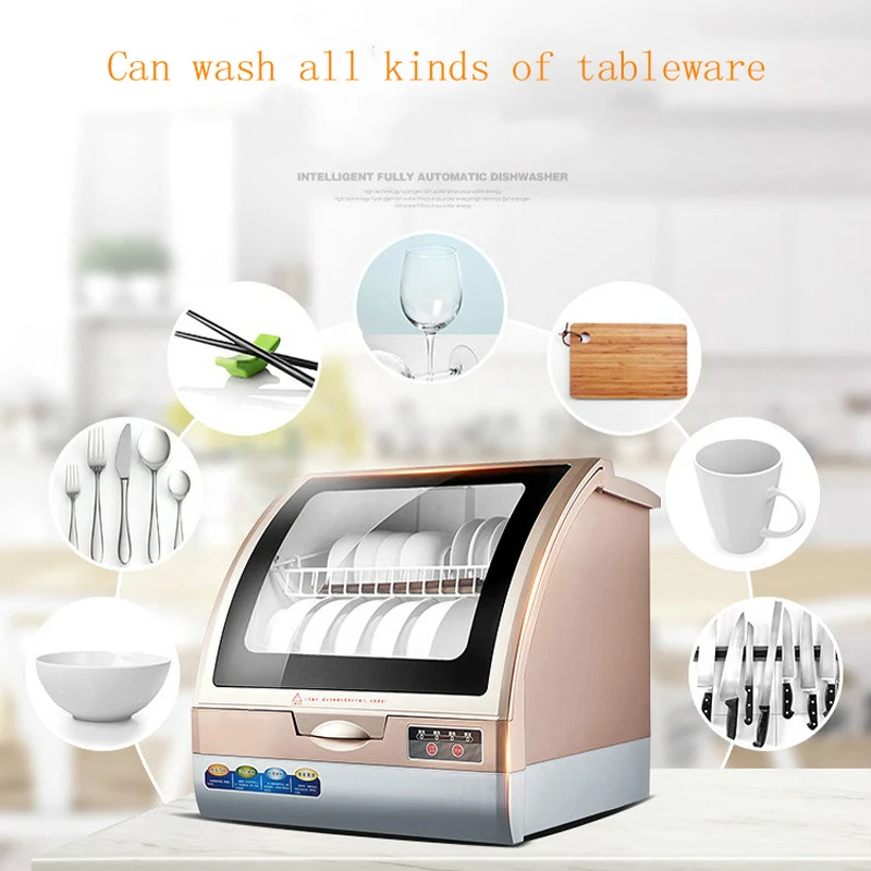 Интеллектуальная Автоматическая Посудомоечная машина домашняя настольная установка мини маленькая воздушная сухая умная посудомоечная машина