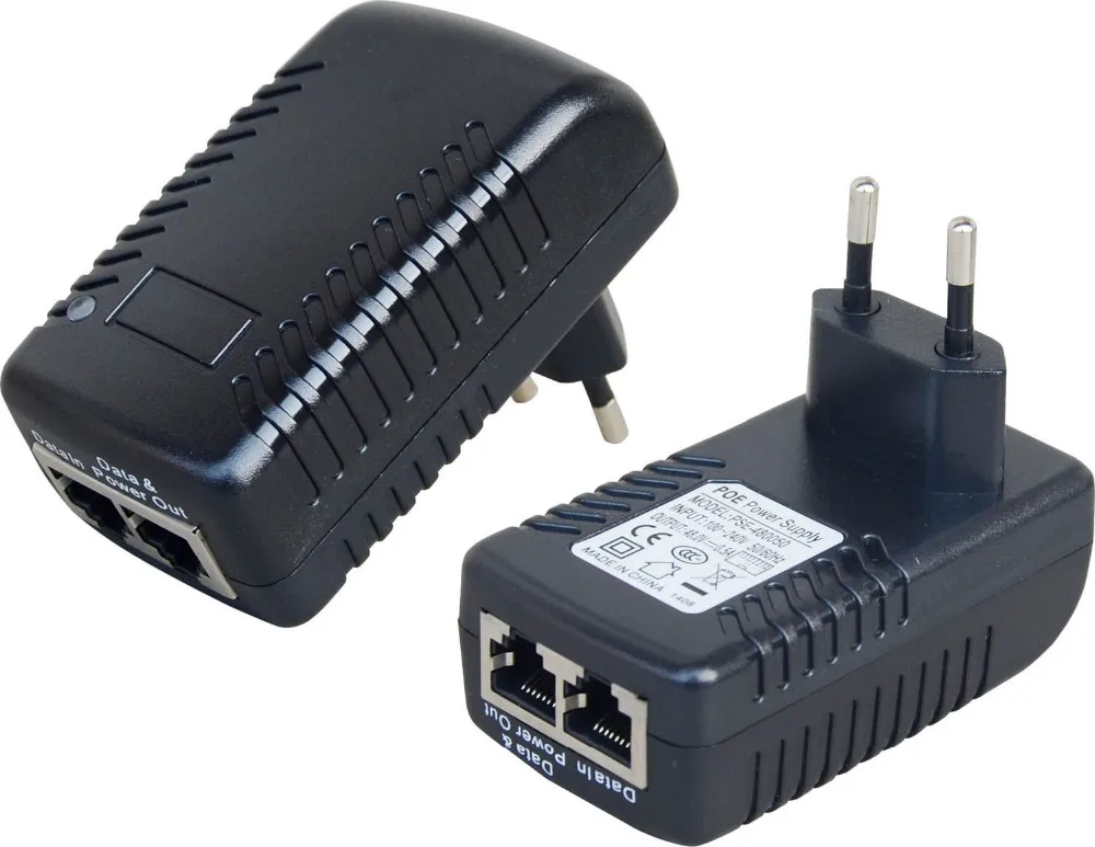 

48V 0.5 A PoE Injector Power Over Ethernet Adapter , Insert wall Type
