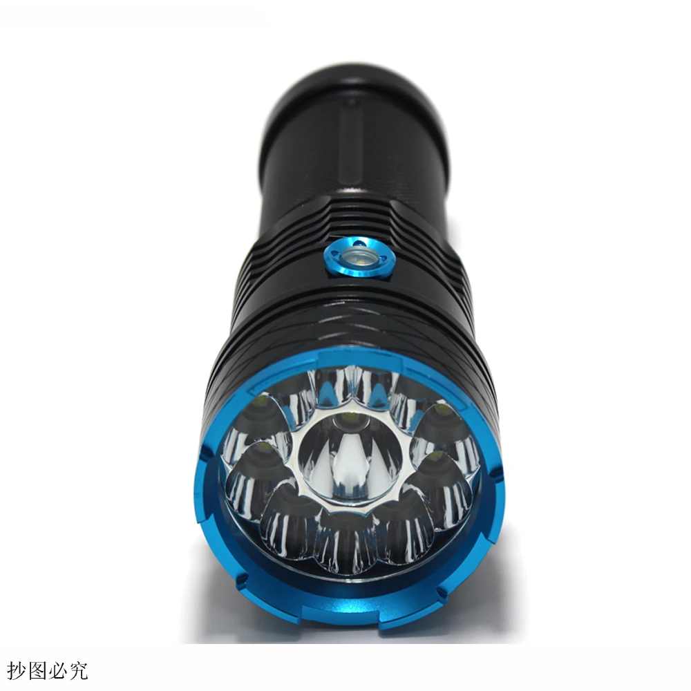 

10piece 25000 lumens light King 12T6 LED flash light 12*XM-L T6 LED Flashlight Torch Lamp Light For Hunting Camping