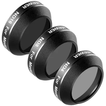

Neewer 3 Pieces Filter Kit for DJI Mavic Pro Drone Quadcopter:ND4+ND8+ND16 Filter Aluminum Alloy Frame Optical Glass (MC-16)