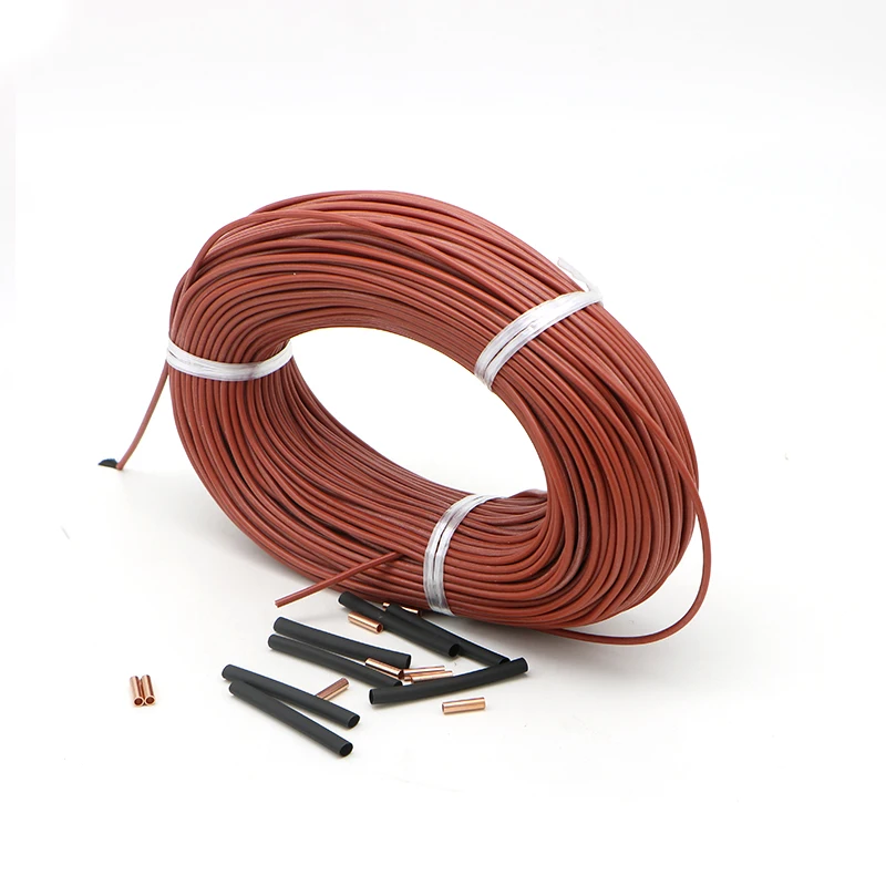 

Rubber Cover 12K 33 Ohm/m Carbon Fiber Heating Wire Flexible Water-proof Warm Floor Heating Cable