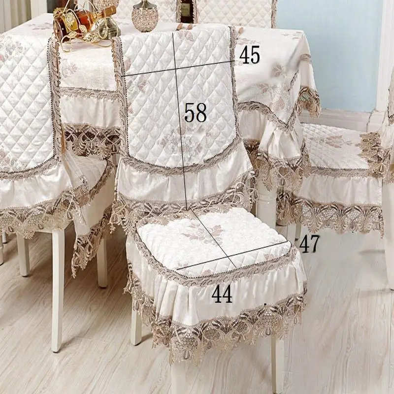 New Arrival High End Chennile Lace Floral Tablecloth Set Suit Rectangle 130x180 150x200 Round 180 Table cloth Match Chair Cover