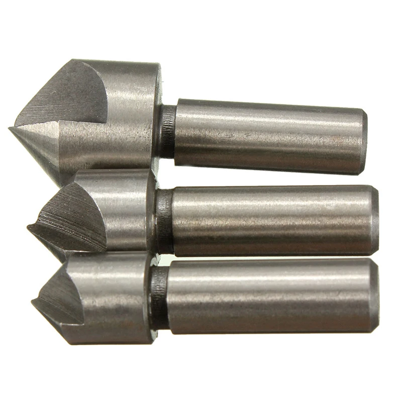3pcs 90 degrees HSS Countersink Drill Bit Set for Steel Hard Metal 10+12+16mm