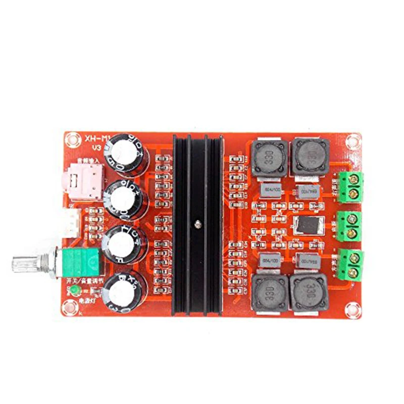 Aokin XH M190 TDA3116D2 плата цифрового усилителя мощности TPA3116 2X100W двухканальная Плата 12 24