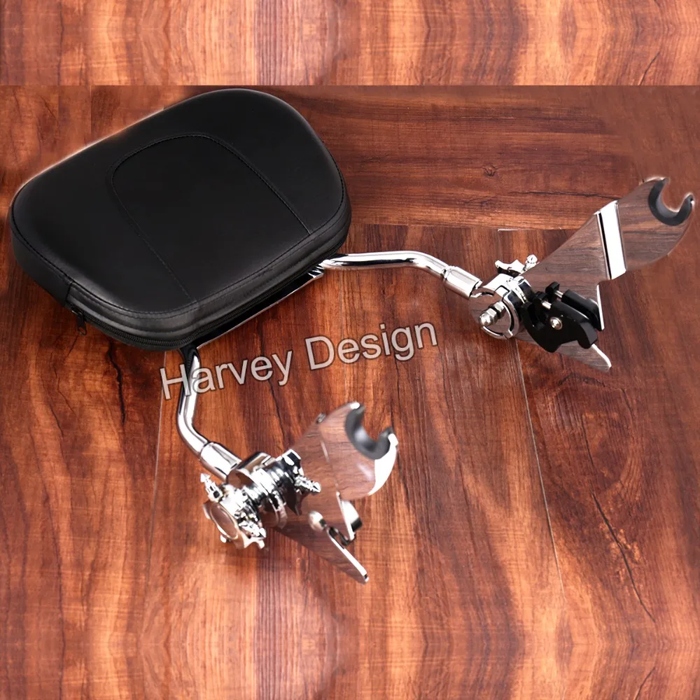 Adjustable Detachable Backrest Sissy Bar Chrome For Harley Touring 09