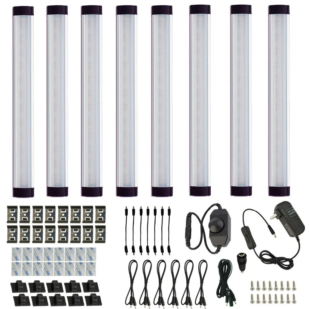Cabinet Bar Kit Rigid LED Bar Light with Dimmer Switch Cabinet Bar Light Furniture Kitchen Cabinet Lighting Bar(8 Panels) Cabinet Bar Kit Rigid LED Bar Light with Dimmer Switch Cabinet Bar Light Furniture Kitchen Cabinet Lighting Bar(8 Panels)