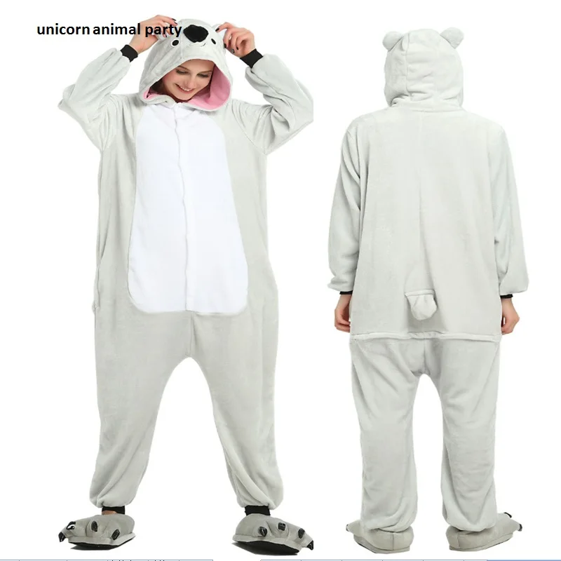 

Flannel Cartoon animals conjoined For Men Women Adult Pajamas Animal Koala Onesie Cosplay Costume Pajamas Sleepwear