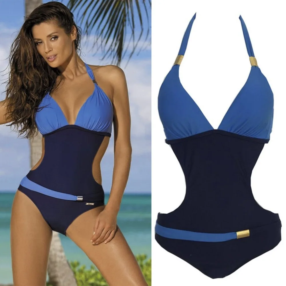 New Sport Colorful Geometrical Print Women Swimsuit Sexy Bikini Two piece Swimming Suit Elastic