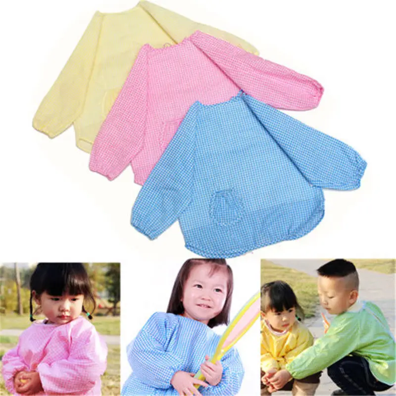 

Cozy Cute Baby ToddLer Kids Children Long Sleeve Waterproof Art Smock Bib Apron