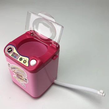 

Electric Mini Simulation Children Play Pretend Toy Makeup Brushes Cleaner Washer Tool Cute Cosmetic Powder Puff Washing Machine