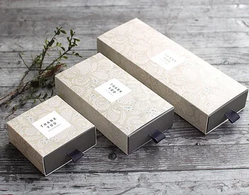 

Paperboard Drawer Gift Boxes DIY Packing Box for Handmade Soap Tea/Candy/Cake/Biscuit/Chocolate wen6131
