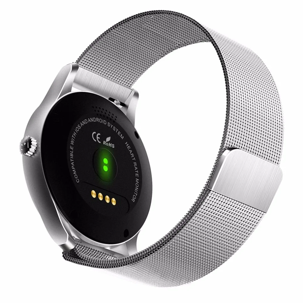 Bluetooth 4 0 Смарт часы ультра тонкий пояс сетки нержавеющая сталь наручные 1 22 дюймов