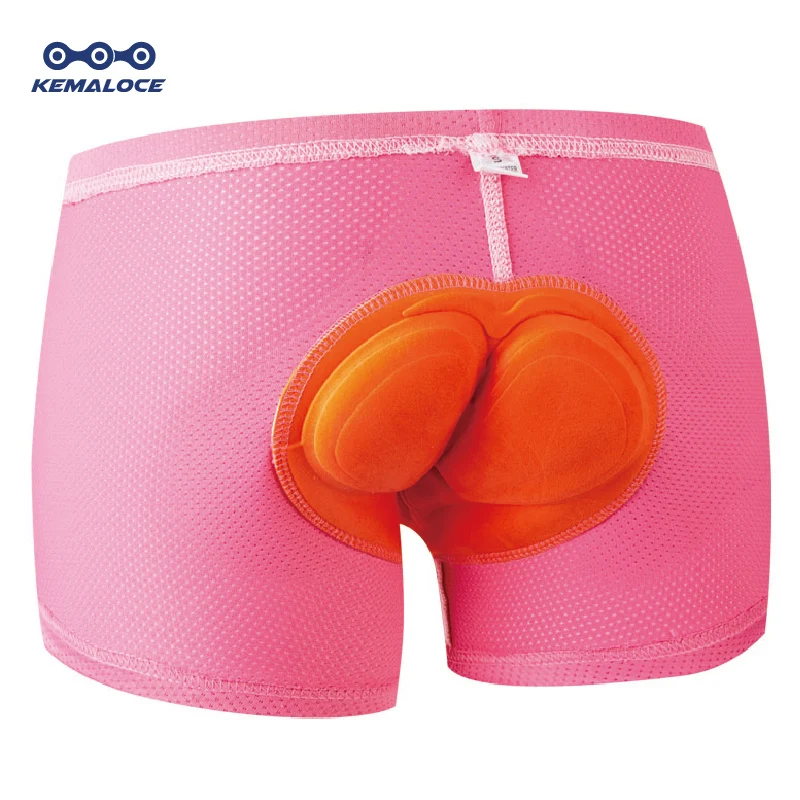 

Lady quick dry comfortable girl pink silicone gel pad bicycle bike underwear women 3d pad coolmax cycling underwear shorts