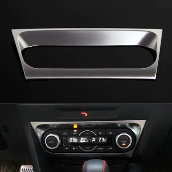 

Car Styling AC Air Condition Switch Button Panel Control Knob Cover Trim Sticker ABS Fit For Mazda 3 Axela 2014 2015 Accessories