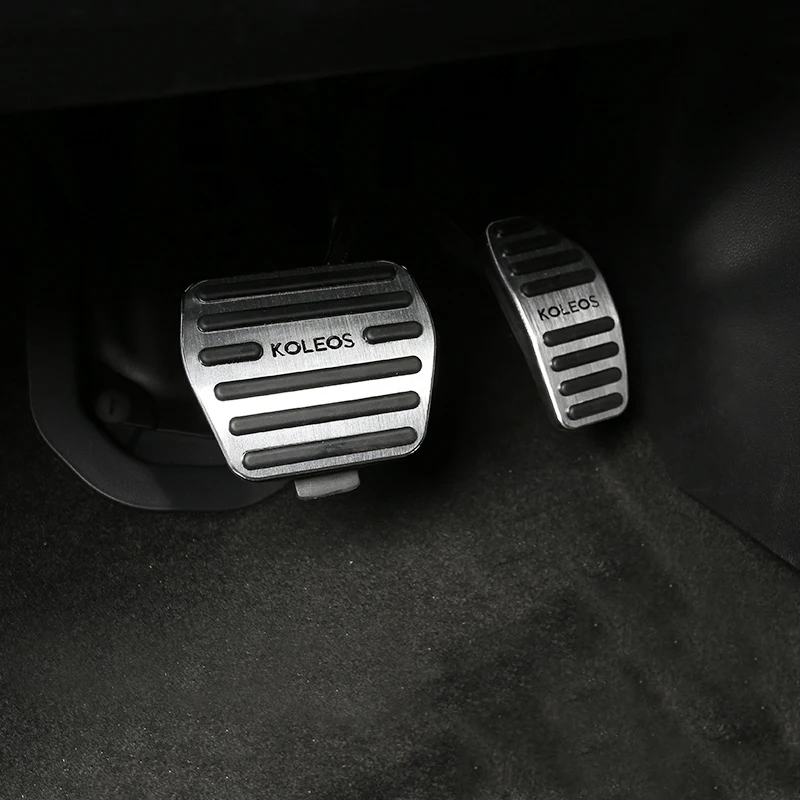 Aluminum-alloy-Car-Accelerator-Gas-Pedal-Brake-Pedals-Cover-Non-Slip-Pad-AT-For-Renault-Kadjar