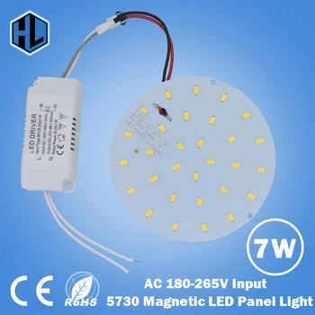 

free shipping 10W 15W 18W 20W 25W 35W 45W ,AC180 -265V round Magnetic LED Ceiling Light LED Board Panel Circular Tube Lights