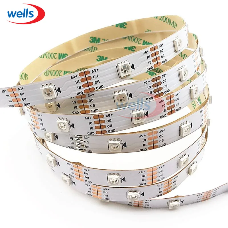 

New 1m/4m/5m WS2813 Smart led pixel strip,Black/White PCB,30/60 leds/m WS2813 IC;better than WS2812B strip,IP30/IP67 DC5V