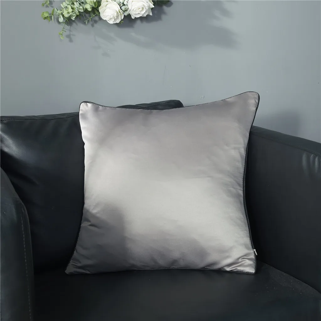 45x45 см простая романтическая серая Геометрическая красочная полоса диванная Подушка Чехол Декоративные Чехлы для подушек