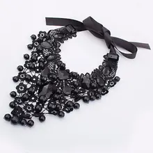 Colier gothic weiblichen schmuck schwarz spitze halsketten & anhänger kurzen choker frauen zubehör falschen kragen aussage halskette