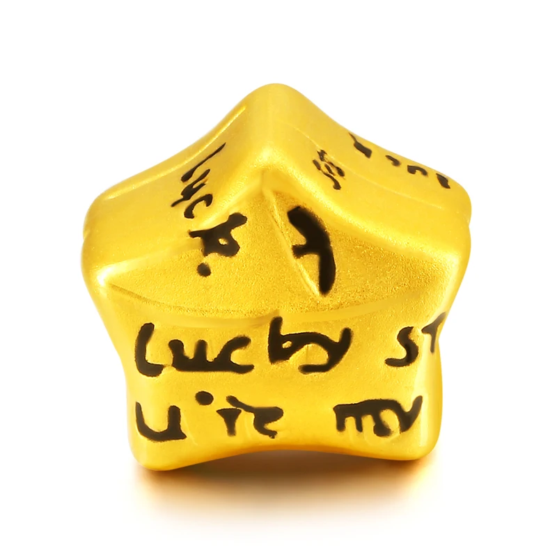 

Pure 24K Yellow Gold Bracelet Red String Weave Bracelet 999 Gold 3D Five Star Bracelet