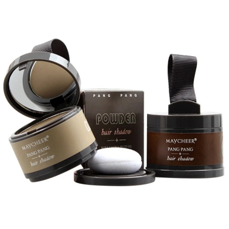 

Makeup Hair Line Shadow Powder With Mirror & Puff Extract Easy To Wear Concealer Highlighter 4 Colors