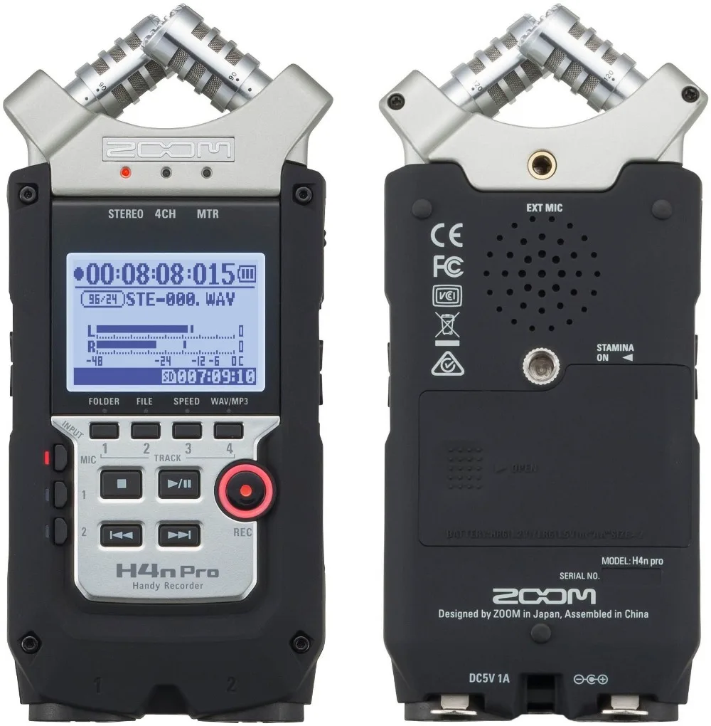 Горячий зум H4N PRO ручной удобный аудио рекордер четырехтрековая портативная записывающая ручка H4npro