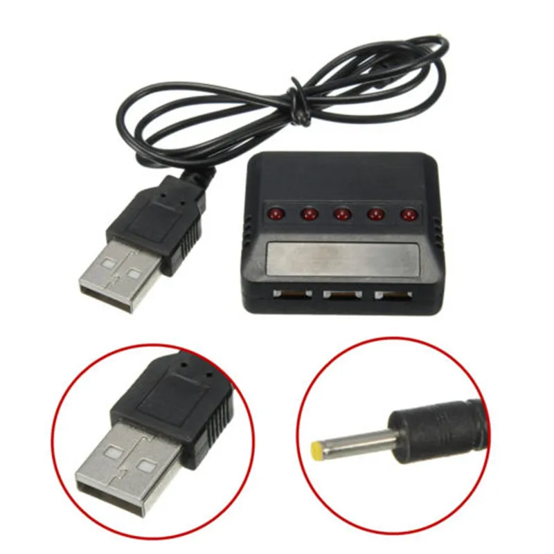 Зарядное устройство для аккумулятора X5 5 в 1 3 7 USB JJRC H36 Hubsan H107D H107L X4 Wltoys Syma X5C/UDI