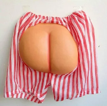 

Halloween Butt Party Shorts Bum Boxers Funny Gag Fake Moon Adult Humor Costume Cosplay April Fools' Day Supplies