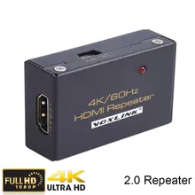 Full HD 3D 4 К * 2 К/60 Гц HDMI 2.0 репитер Усилитель сигнала HDMI Extender Booster адаптер до 15 м для 1080 P сигнала для HDTV