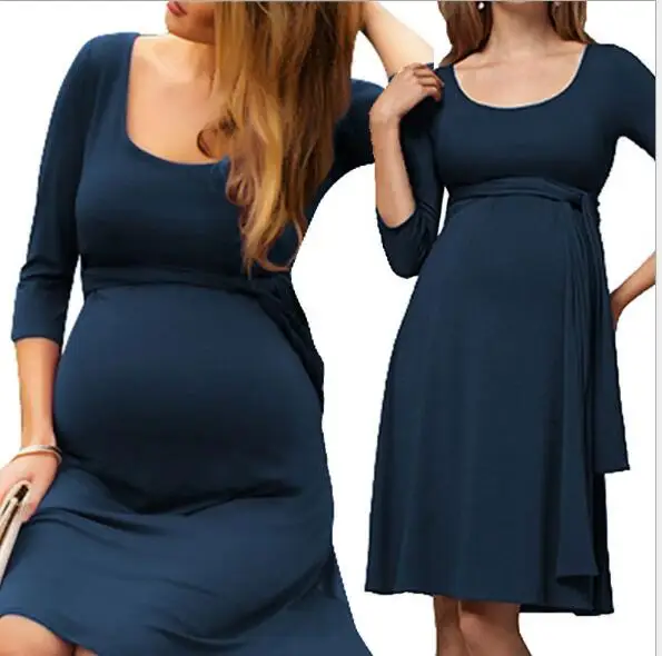 Платье для беременных; летняя одежда для беременных; хлопковое Повседневное платье для беременных; платье для кормления грудью для беременных женщин