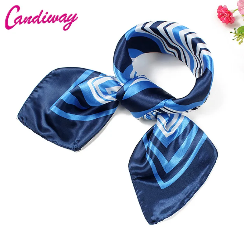 

silk scarf Small Square Silk Scarf Office Lady Gift Women fashion bandana 60 cm