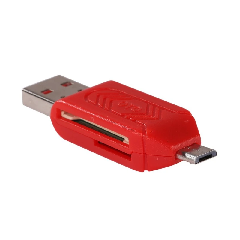 4 цвета 2 в 1 USB OTG кардридер Micro USB OTG TF/SD кардридер телефонный удлинитель-переходник флэш-накопитель адаптер для смартфона ПК