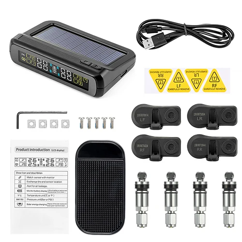 T881B TPMS датчик давления в шинах Система мониторинга 4 давления в шинах TPMS внутренний/внешний Универсальный беспроводной дисплей в режиме реального времени - Тип: Internal