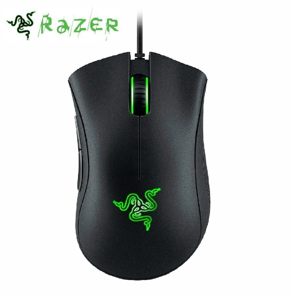 Razer DeathAdder Chroma игровая мышь 10000 точек/дюйм 16 8 м Цвет RGB LED USB PC Gamer Проводная Synapse