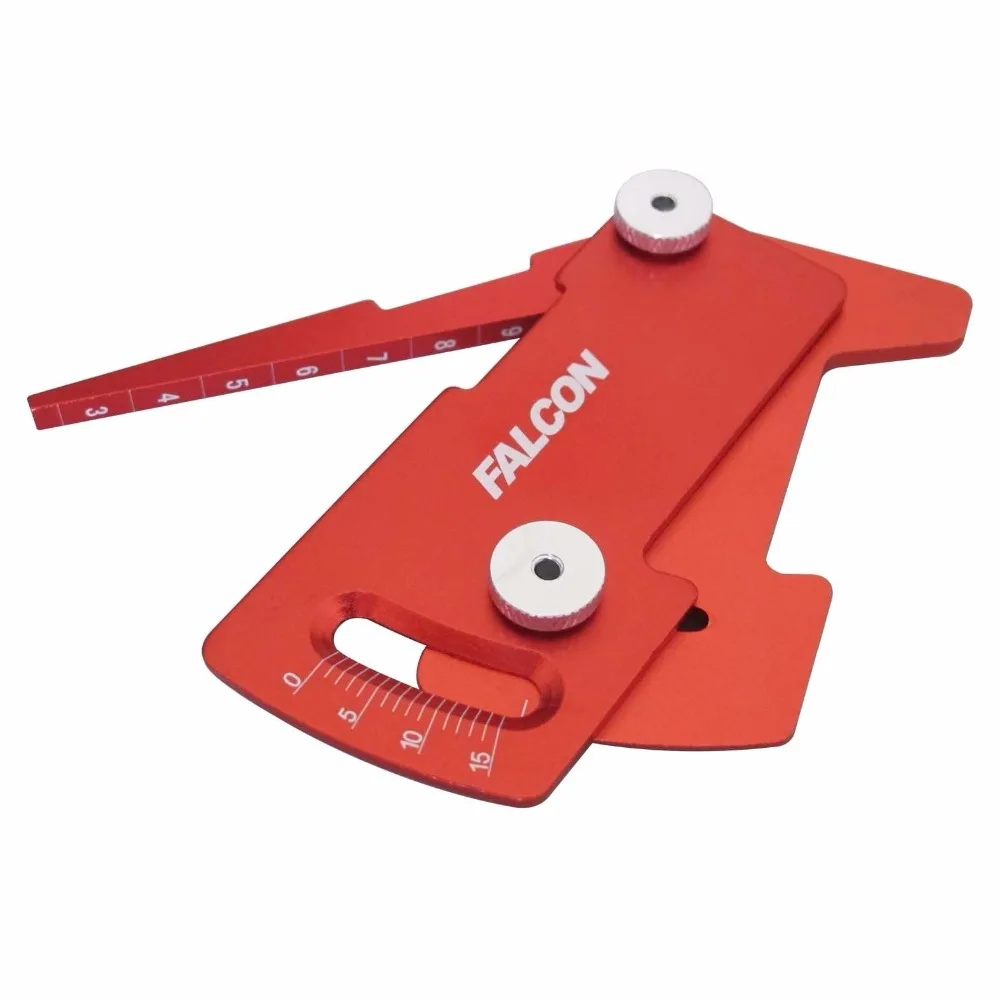 CNC Aluminum Suspension Ride Height & Camber Gauge Tool Red for 1/10 RC Car