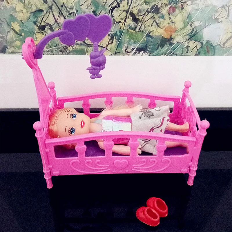 plastic doll crib