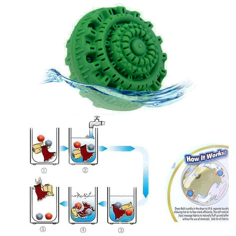 1 шт. магический шарик для стирки, без моющего средства, волшебная стильная стиральная машина, шарик для чистки и стирки