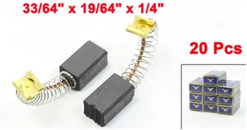 

20 Pcs 33/64" x 19/64" x 1/4" Motor Carbon Brushes for Power Tool