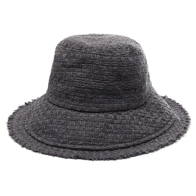 LNPBD шляпа с широкими полями, теплая зимняя женская кепка - Цвет: Grey