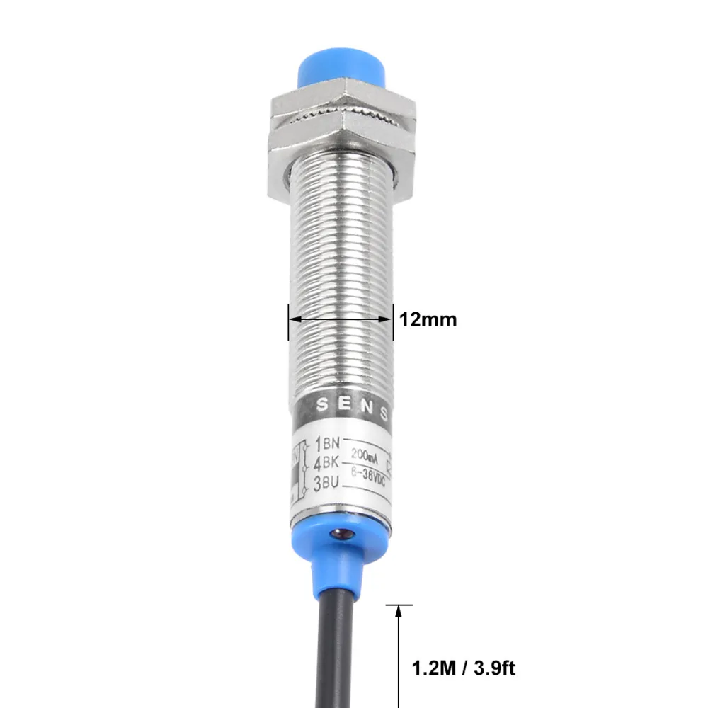 2/3 провод Индуктивный датчик приближения переключатель 4 мм Индикатор расстояния обнаружения PNP/NPN NO/NC DC 6-36 V/12-24 V или AC 90-250 V 200/400mA