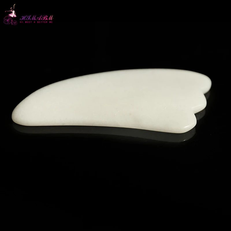 1 Pcs 100% natural white jade guasha massage tool facial treatment scraping health care 1 Pcs 100% natural white jade guasha massage tool facial treatment scraping health care