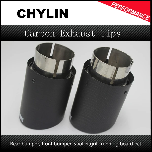 

Newest Hot sale single version Inlet76mm-outlet101mm AKRAPOVIC carbon fiber exhaust tip exhaust pipe muffler for any cars